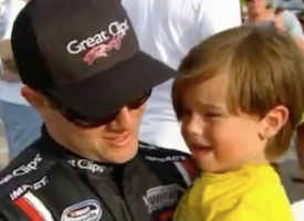 Jason Lefler with his young son before the driver's death on a New Jersey track in 2013 / Headline Surfer