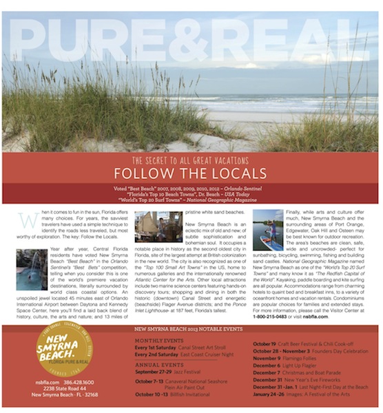 Best Beach awarded to SVAA / New Smyrna / Headline Surfer