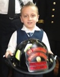 Cameron Fulling, 6, honor member of the New Smyrna Beach Fire Dept. is fighting cancer / Headline Surfer®