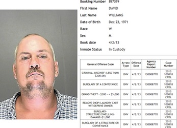 Deltona resident David Williams jail mug info / Headline Surfer