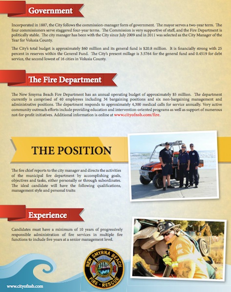 NSBPD fire chief brochure / Headline Surfer®