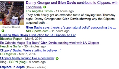 Glen Davis stories trending online / Headline Surfer®