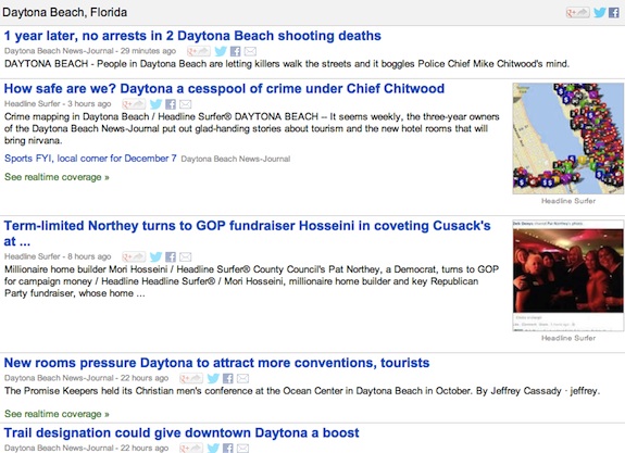 Google news for Daytona, FL / Headline Surfer®