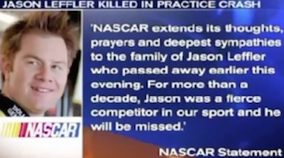 NASCAR statement in 2013 on death of driver Jason Leffler / Headline Surfer