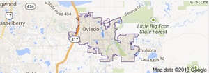 Map of Oviedo, Fl / Headline Surfer