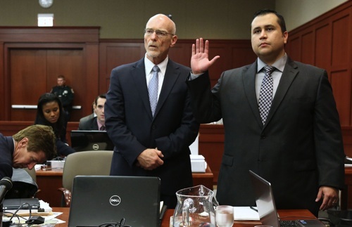 George Zimmerman with defense attorney Don West tells judge he won't take the stand / Headline Surfer