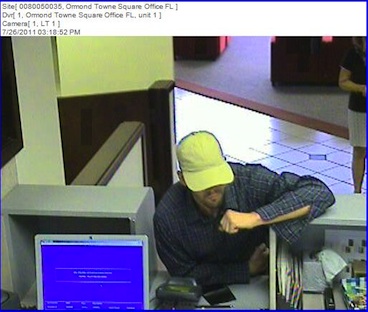 Bank robber at Bank of America, Ormond Beach