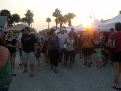 Big crowds on Flagler Avenue in New Smyrna Beach for Seaside Fiesta