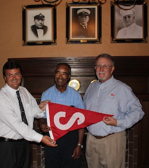 Sean McGuidan, Ron Blackwood and Sandy Lounsbury of Smyrna Yacht Club