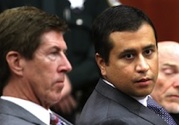 George Zimmerman with attorneys Mark O'Mara and Don West