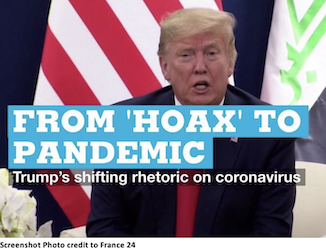 Donald Trump coronavirus a hoax / Headline Surfer