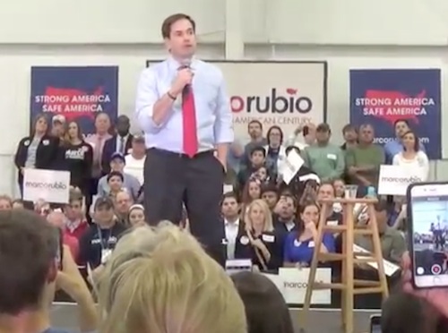 Marco Rubio during campaign stop in Sanford / Headline Surfer®