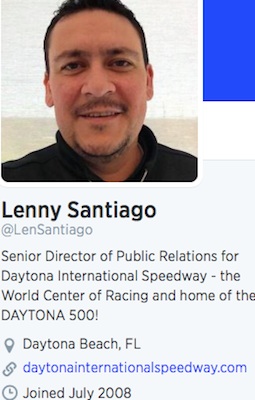 Daytona International Speedway flak Lenny Santiago bans award-winning journalist / Headline Surfer®