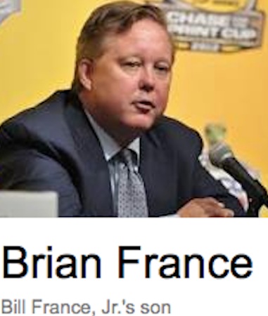NASCAR CEO Brian France, son of Bill France Jr, came up with The Chase / Headline Surfer®