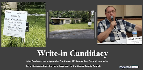 County Cou8ncil at-large write-in candidae John Casaburro / Headline Surfer