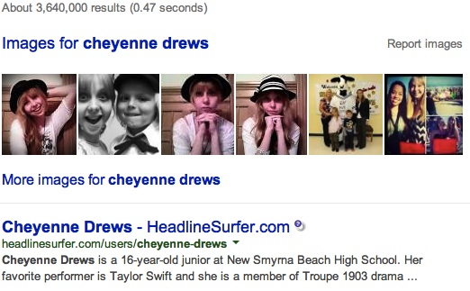 Cheyenne Drews in pictures, community teen blogger / Headline Surfer®