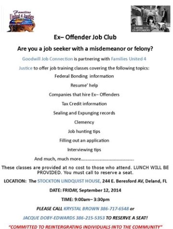 Ex-offender job seminar to be held in DeLand / Headline Surfer®