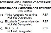 GOP Gov ballot for Florida primary / Headline Surfer®