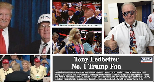 Tony Ledbetter, Volusia GOP chair & Trump fan has died / Headline Surfer Infographic