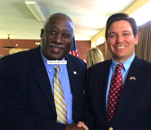 County Council at-large candidate Webster Barnaby with Congressman Ron DeSantis / Headline Surfer®