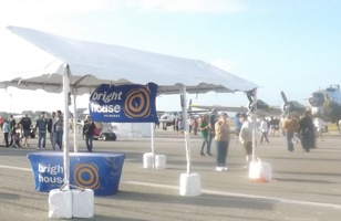Brighthouse tent at New Smyrna Beach Balloon & Air Fest / Headline Surfer