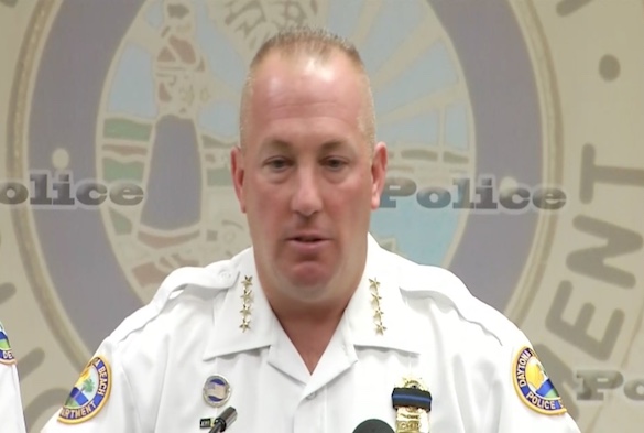 A stoic-looking Daytona Beach Police Chief Craig Capri on the death of a rookie cop/ Headline Surfer
