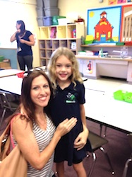 Misty Burris Catheline of NSB with daughter Olivia 1st day of school / Headline Surfer®