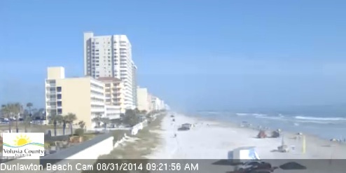 Daytona Beach cam shows cars on beach on Sunday morning / Headline Surfer®