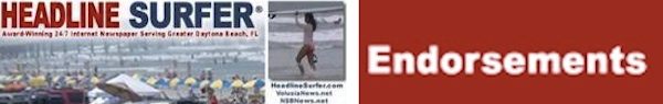 Internet newspaper primary endorsements banner / Headline Surfer®