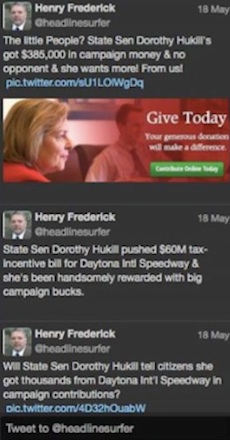 Dorothy Hukill campaign funds / Headline Surfer®