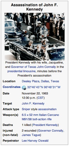JFK assassination summary / Headline Surfer®
