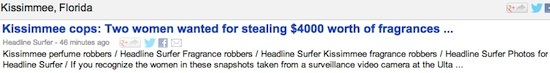 Kissimmee perfume robbers / Headline Surfer