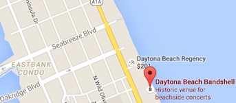 Locator map of the Daytona Beach Bandshell / Headline Surfer®