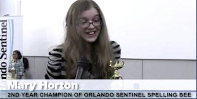Mry Horton of Melbourne finishes in top 5 in spelling bee on ESPN / Headline Surfer®