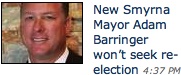 NSB Mayor Adam Barringer announcement in News-Journal / Headline Surfer®