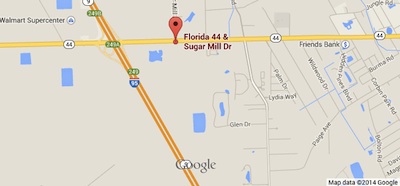 Here is a locator map of the crash scene on SR 44 in New Smyrna Beach / Headline Surfer®