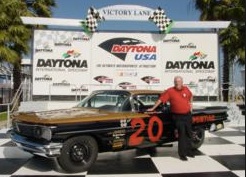 Marvin Panch with a replica of his 1961 Daytona 500 winning Pontiac / Headline Surfer®