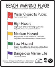 Beach warning flags graphic for Volusia County online not easy to read / Headline Surfer®