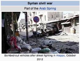 Syrian Civil War Snapshot / Wikipedia / Headline Surfer