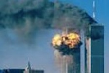 Twin Towers on fire during 9/11 / Headline Surfer