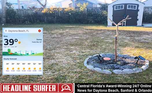 Frost blanketed Daytona Beach, FL on Friday am / Feb. 6, 2026 / Headline Surfer 