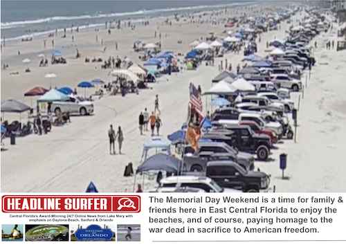 Packed beach in New Smyrna, FL on Memorial Day wknd / Headline Surfer