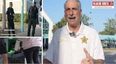 Voluisia Sheriff Mike Chitwood grandstands / Headline Surfer