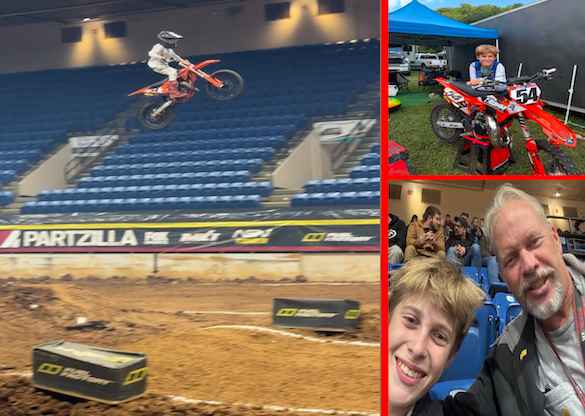 Don Dempsey & son, Grayson, motocross 