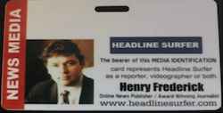 Henry Frederick, publisher, Headline Surfer