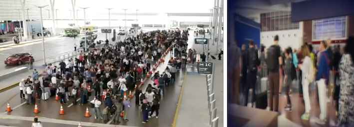 Huge lines at the airport in Houston / Headline Surfer