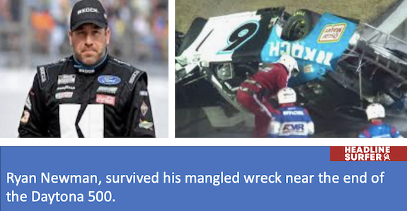 Ryan Newman survives Daytona 500 wreck / Headline Surfer